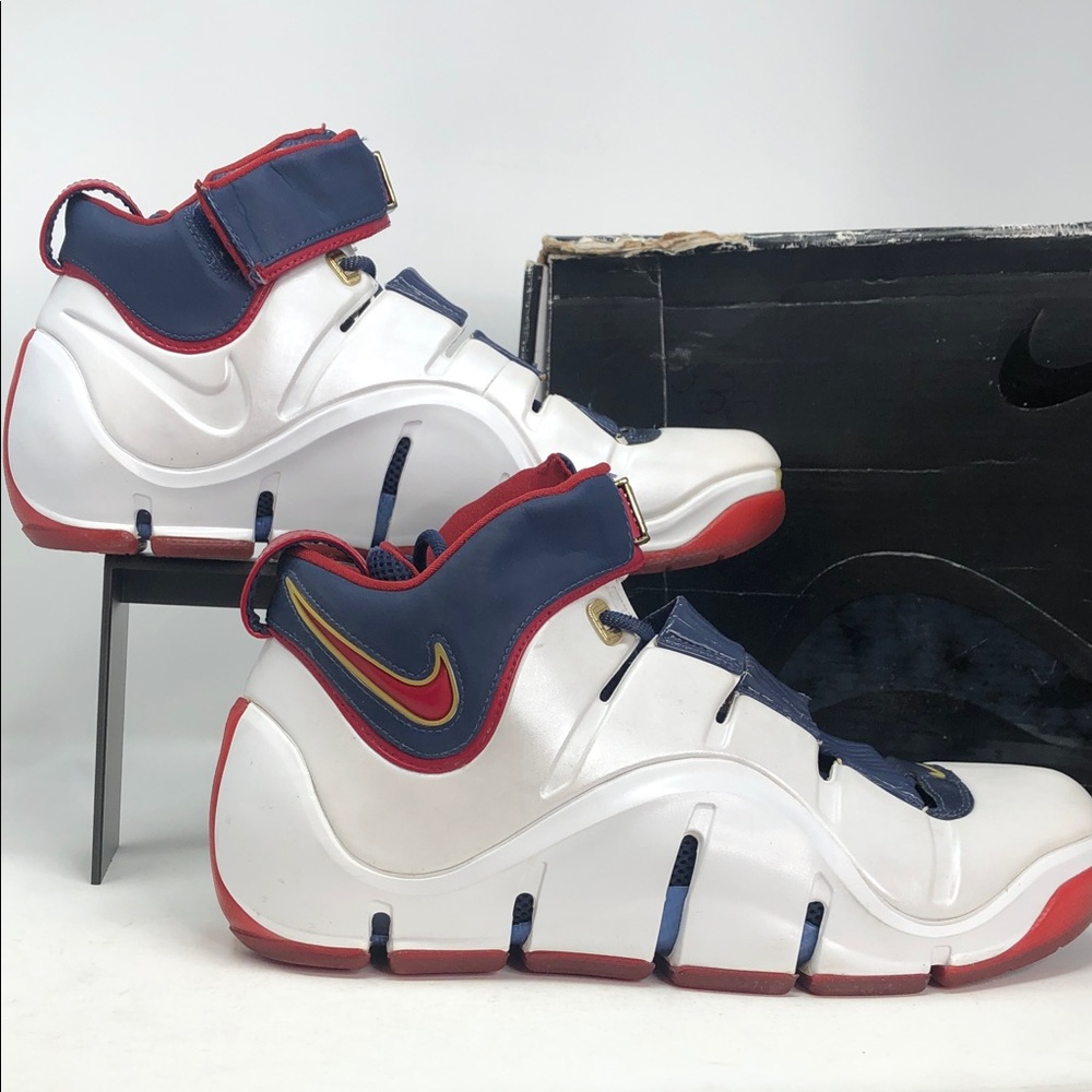 Nike Zoom Lebron IV 4 Playoffs 314647-161 Men’s Basketball Shoes - Size 11.5